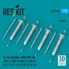 RESKIT RS72-0566 S-24 missiles with APU-68 (4 pcs) (MiG-21, MiG-23, MiG-27, MiG-29, Su-7, Su-17, Su-25, Su-24, Mi-24) (3D Printed) (1/72)